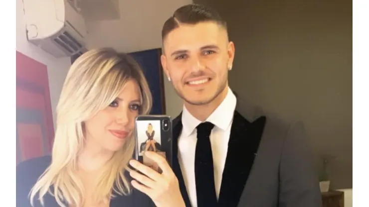 Foto de Mauro Icardi junto a Wanda Nara.
