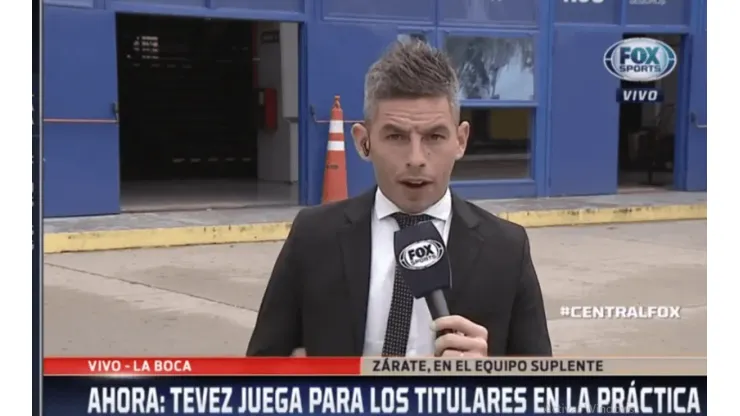 Foto del periodista de Fox que cubre a Boca.
