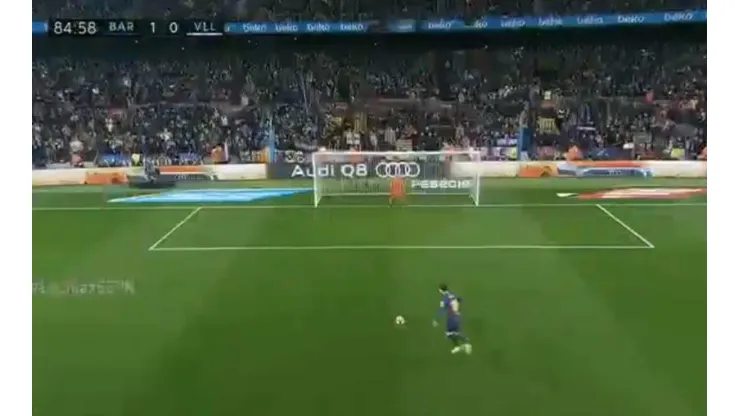 Penal fallado por Lionel Messi.
