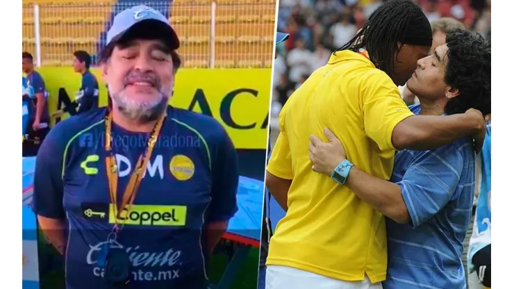 Maradona agradeció a Ronaldinho por un regalo que le hizo a Dorados: "Sos un fenómeno"