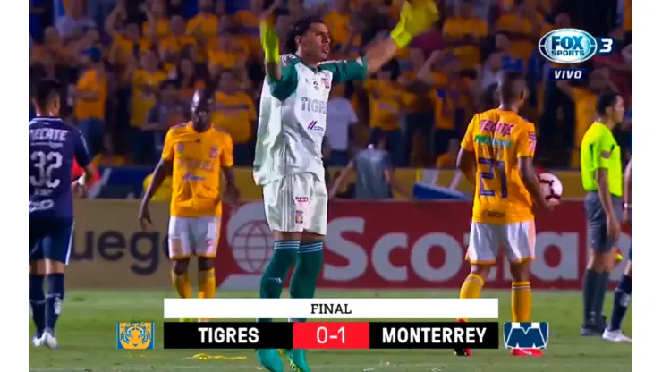 Terminó el partido y Guzmán, desde el campo de juego, le hizo un pedido a la afición de Tigres