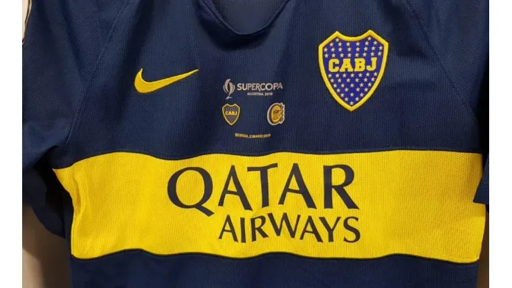 Foto de la camiseta de Boca.
