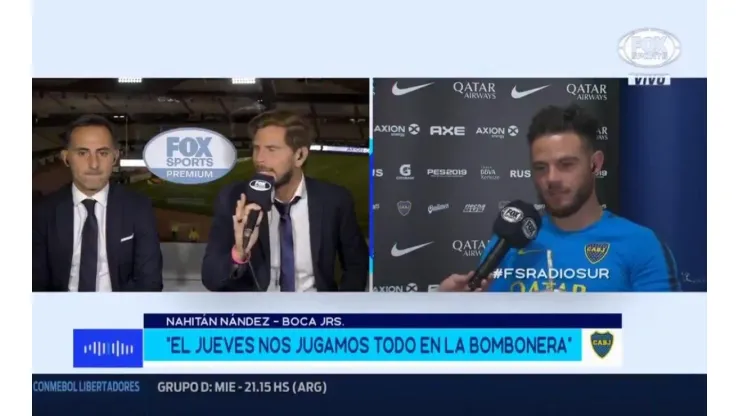 Nahitan Nández en Fox Sports Radio.
