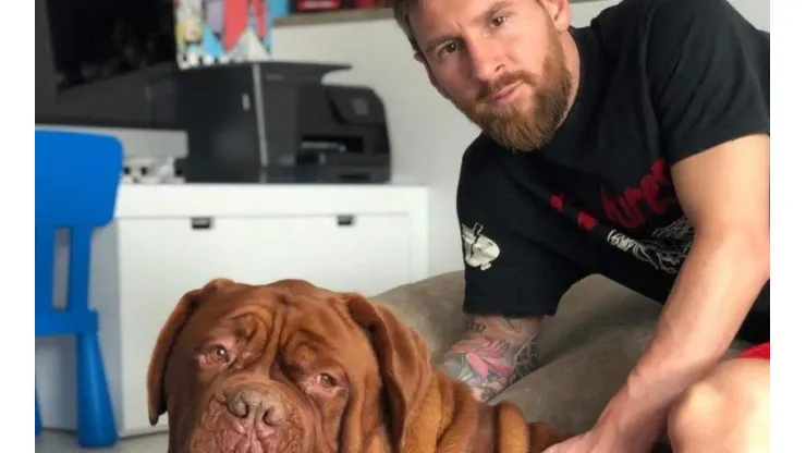 Es un león: Messi mostró en Instagram lo gigante que está su perro Hulk