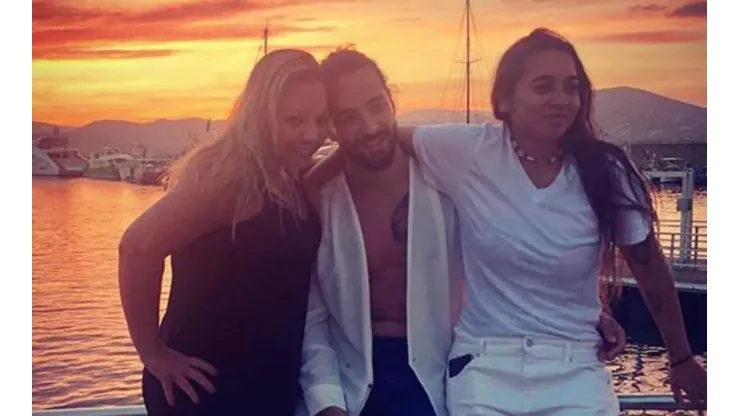 Foto de Maluma en familia.
