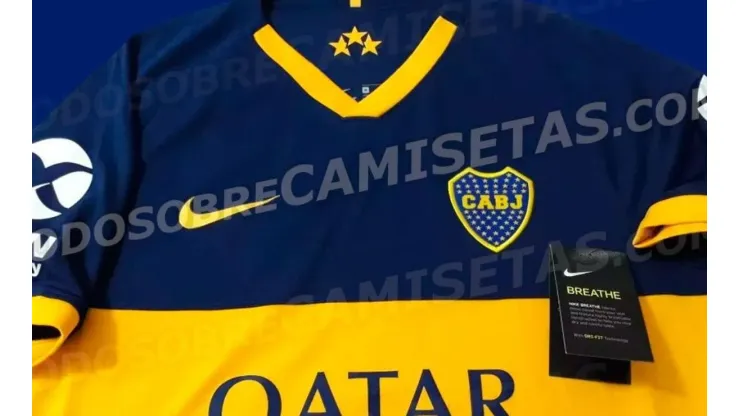 Foto de la camiseta de Boca.
