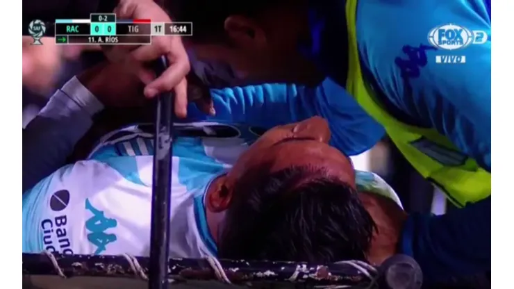 A un mes de la Copa América, Zaracho se lesionó a los 15' en Racing-Tigre