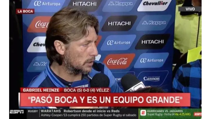 Por si no había quedado claro, Heinze tiró: "Pasó Boca y es un equipo grande"