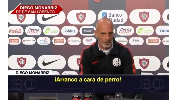 La conferencia de prensa de Monarriz.
