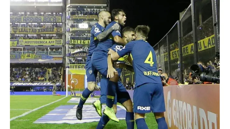 Todo Boca festejó el gol de López.
