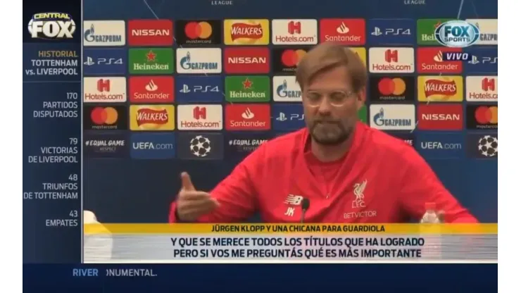 Klopp, contundente en conferencia de prensa.
