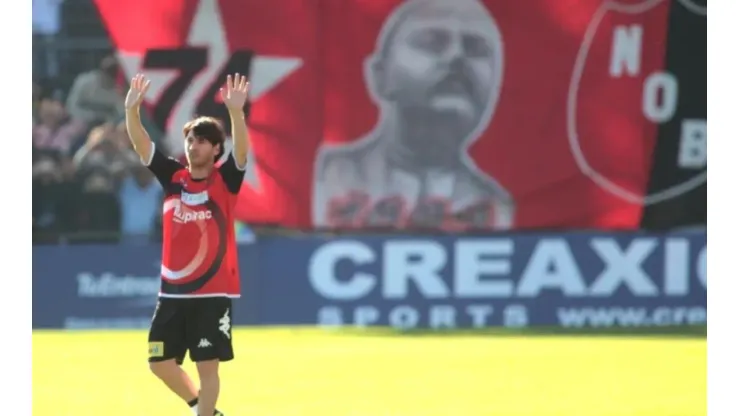 Messi en el estadio de Newell's Old Boys de Rosario.
