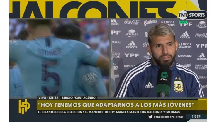 Foto de Sergio Agüero, jugador de la Selección Argentina.
