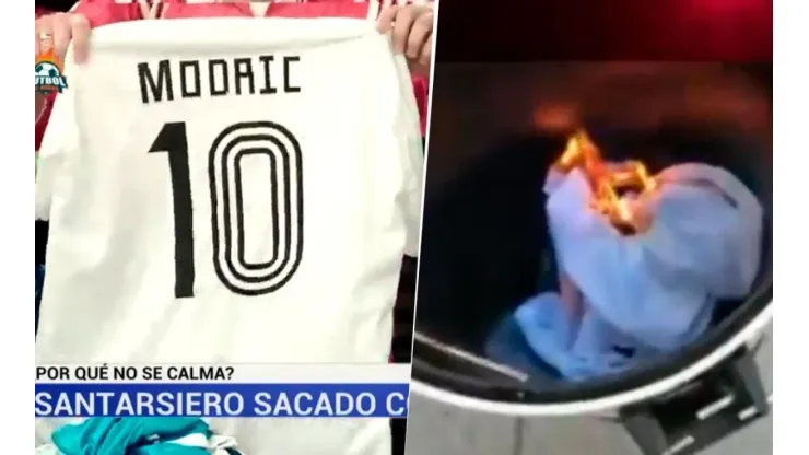 Santarsiero prendió fuego la casaca de Modric.
