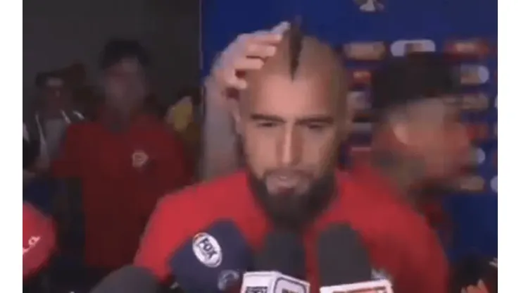 Foto de Arturo Vidal, jugador de Chile.
