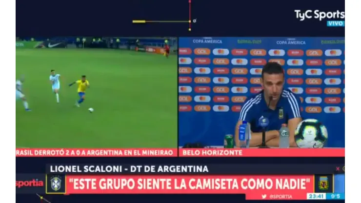 Foto de Lionel Scaloni, entrenador de Argentina.
