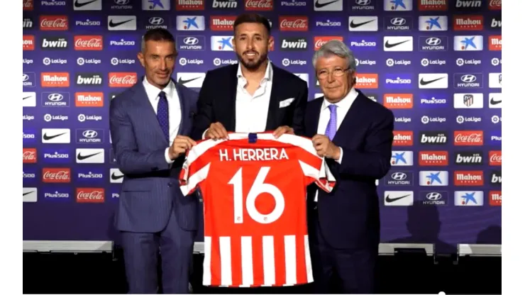 Héctor Herrera fue presentado oficialmente en Atlético de Madrid.
