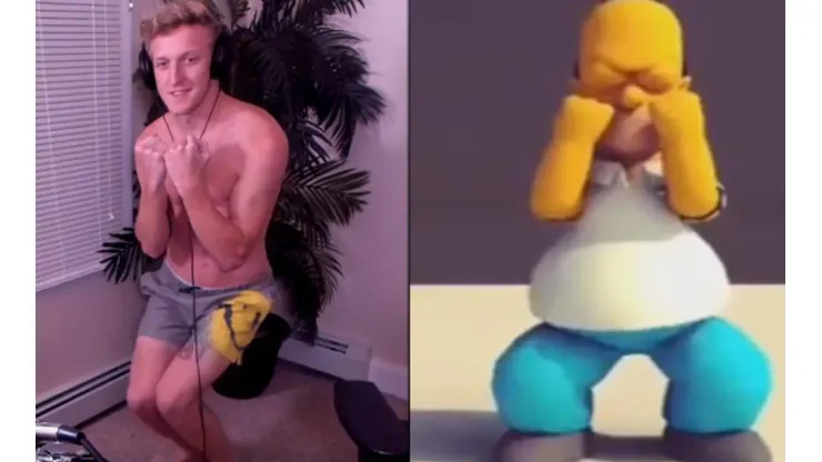 Tfue cumplió a un pedido de su ex y bailó sin remera en stream "el baile de homero"