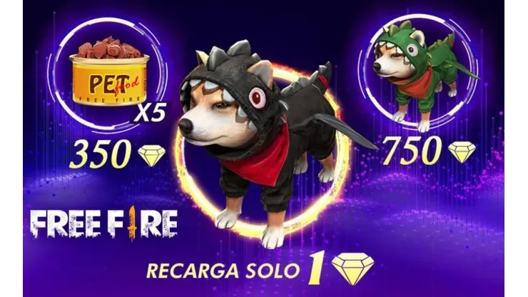 Shiba, el perrito dragón es la nueva mascota de Free Fire ¡Se puede conseguir por 1 Diamante!