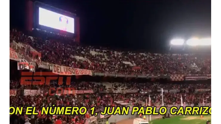 Video: así reaccionó la hinchada de River cuando la voz del estadio nombró a Carrizo