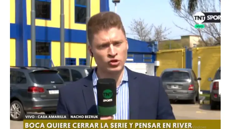 Foto del periodista que cubre a Boca.
