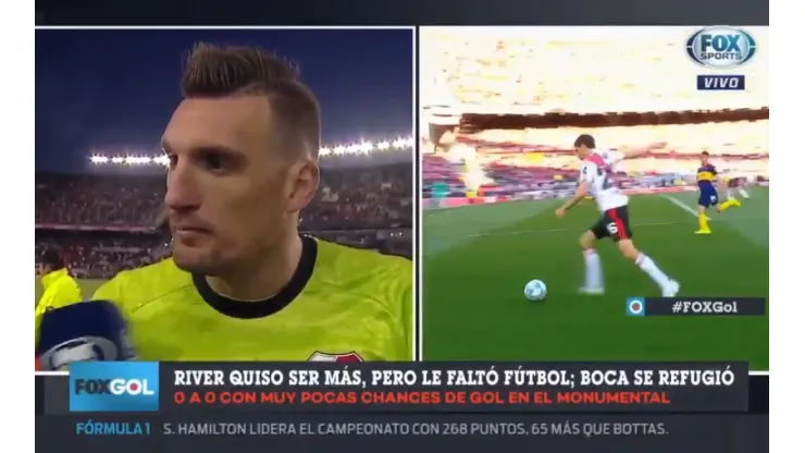 Foto de Franco Armani, arquero de River.
