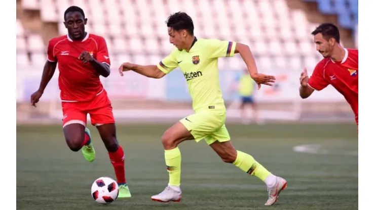 Kike Saverio jugando para Barcelona B.
