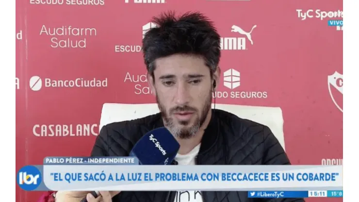 Pablo Pérez habló de filtraciones en el vestuario de Independiente: "El que lo hizo es un cobarde"