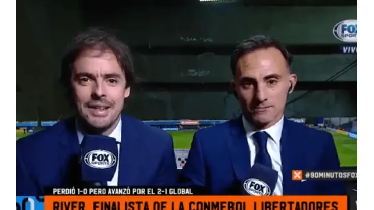 Foto de los periodistas que cubren la Copa Libertadores.
