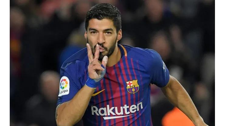 Luis Suárez compartió una foto con un ídolo suyo de San Lorenzo