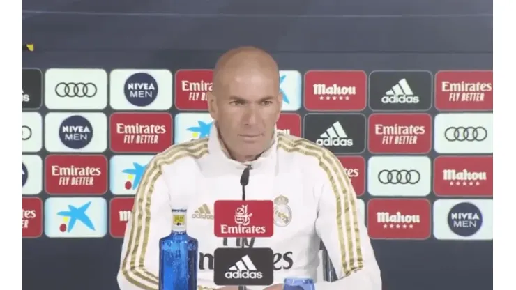 Foto de Zinedine Zidane, entrenador del Madrid.
