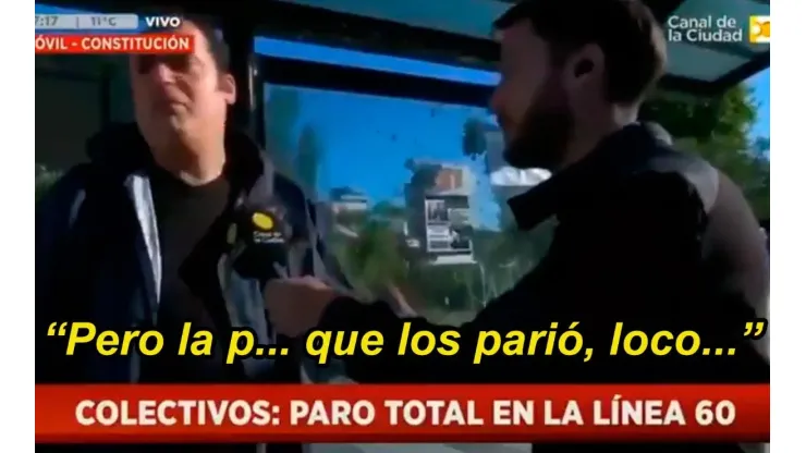 En vivo y en directo: le avisaron que el 60 'está de paro' y su reacción fue épica