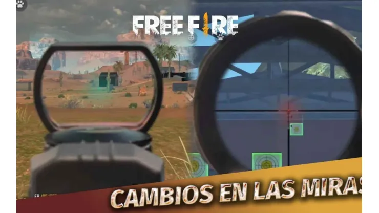 Garena prueba cambios en las miras en el servidor avanzado de Free Fire