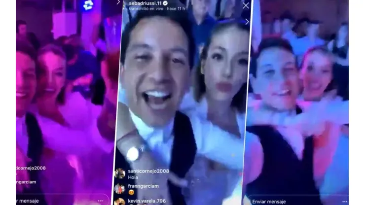 De fiesta: Driussi hizo un vivo con su mujer cantando contra Boca