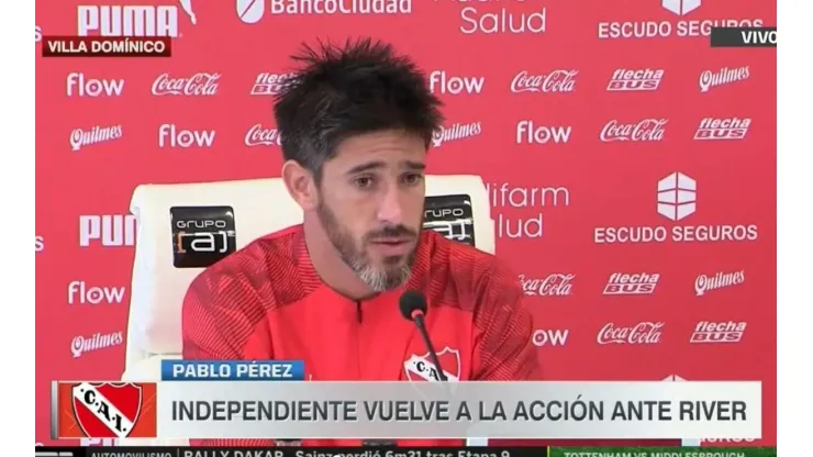 Pablo Pérez sobre jugar vs River: "No lo tomo como una revancha personal"