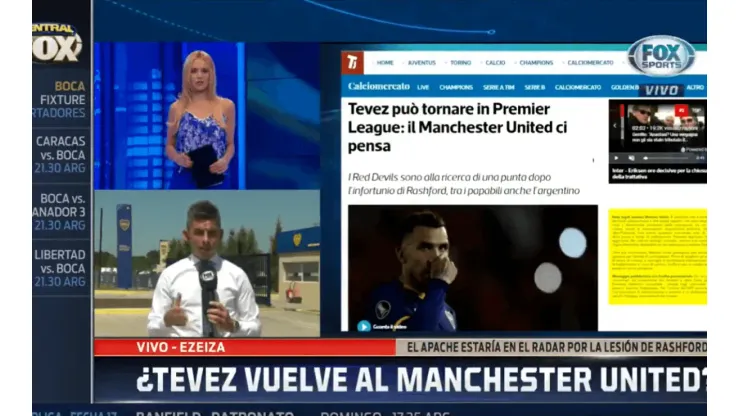 Juan Fernández, sobre Tevez al United: "Es real, no me animo a descartarlo"