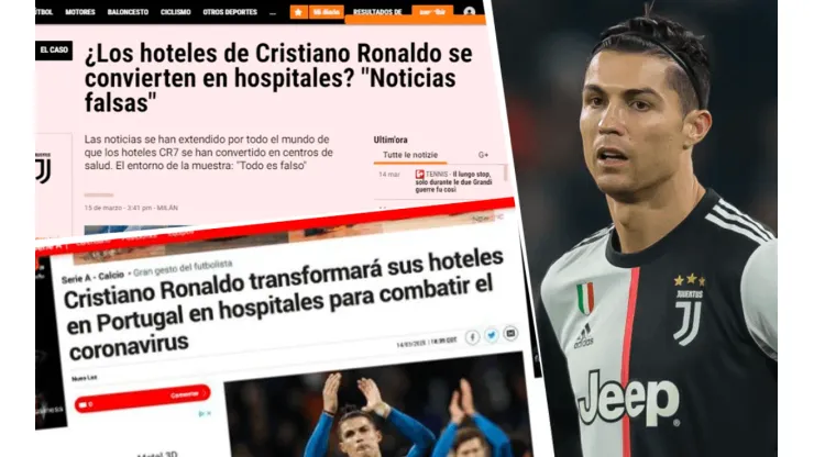 Desmienten el buen gesto de Cristiano Ronaldo por el Coronavirus