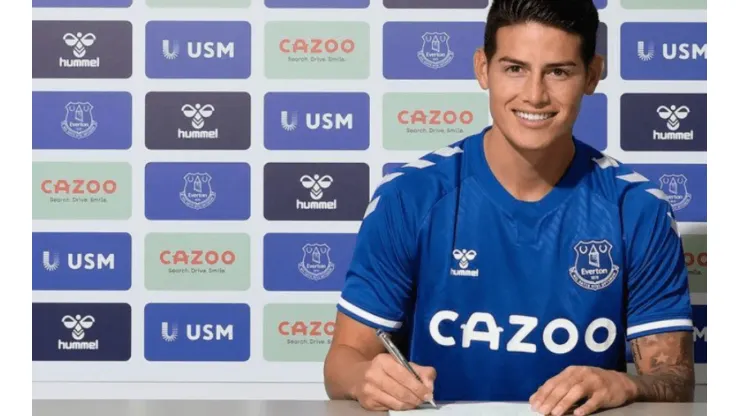 Así fue la presentación oficial de James como nuevo jugador del Everton