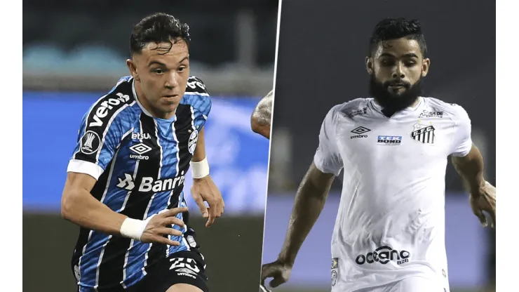 Gremio vs. Santos por la Copa Libertadores.
