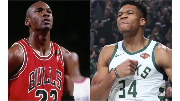 Michael Jordan y Giannis Antetokounmpo
