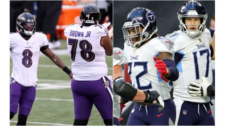 Ravens y Titans (Fotos: Getty)
