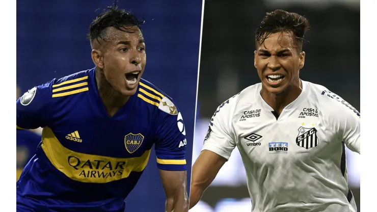 Boca vs. Santos por la Copa Libertadores.
