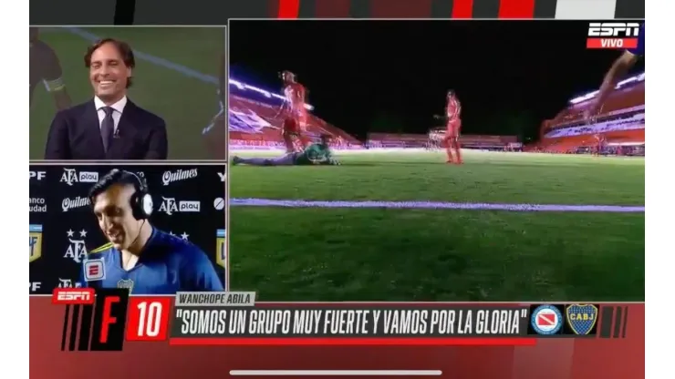 Video: apenas ganó Boca, Wanchope hizo llorar de risa a todos en ESPN