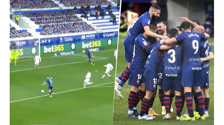 Video: Javi Galán hizo un gol de otro partido para que Huesca le gane al Madrid