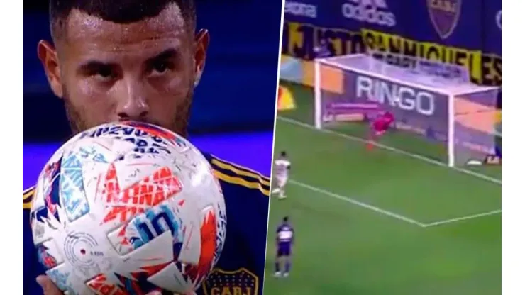 Beso a la pelota y adentro: Cardona salvó a Boca con un tiro libre de crack mundial