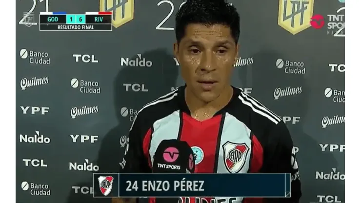 Enzo Pérez y el aviso para el resto de los rivales tras golear a Godoy Cruz