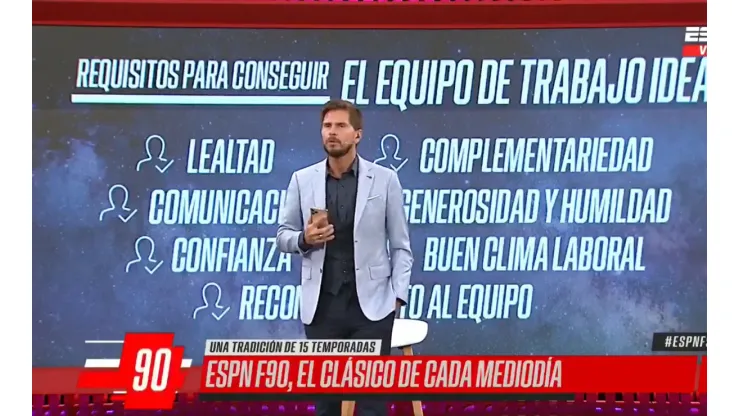 Vignolo leyó los requisitos para un buen trabajo en equipo: "En Boca no pasa"