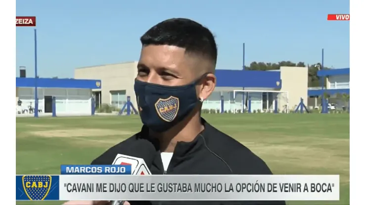 Rojo reveló una charla que tuvo con Cavani y contó la promesa que le hizo si llegaba a Boca