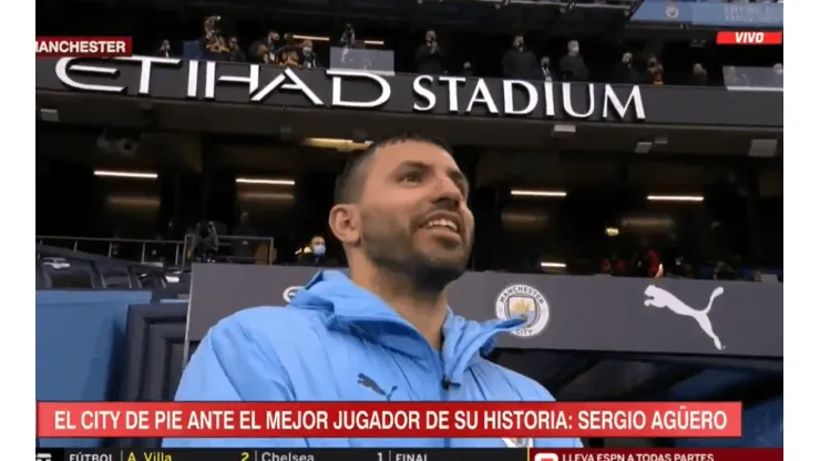 En pleno homenaje, Agüero soltó una frase bien argentina: "Dale que..."