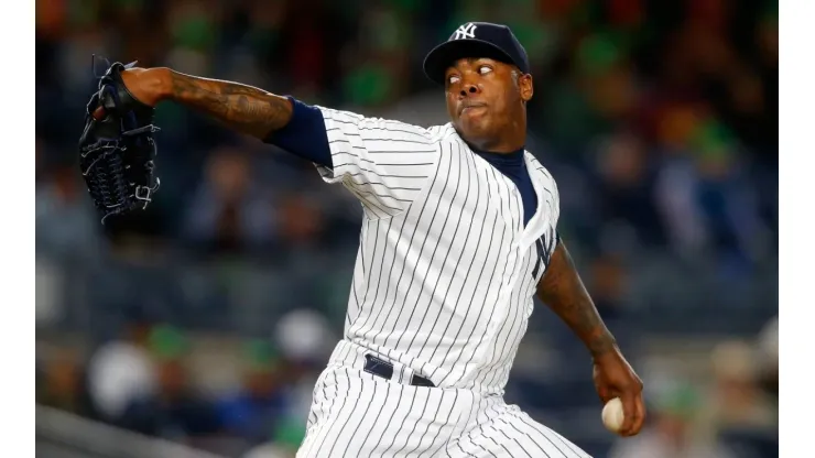 Aroldis Chapman se acreditó su salvado 15 de la temporada (Getty Images)
